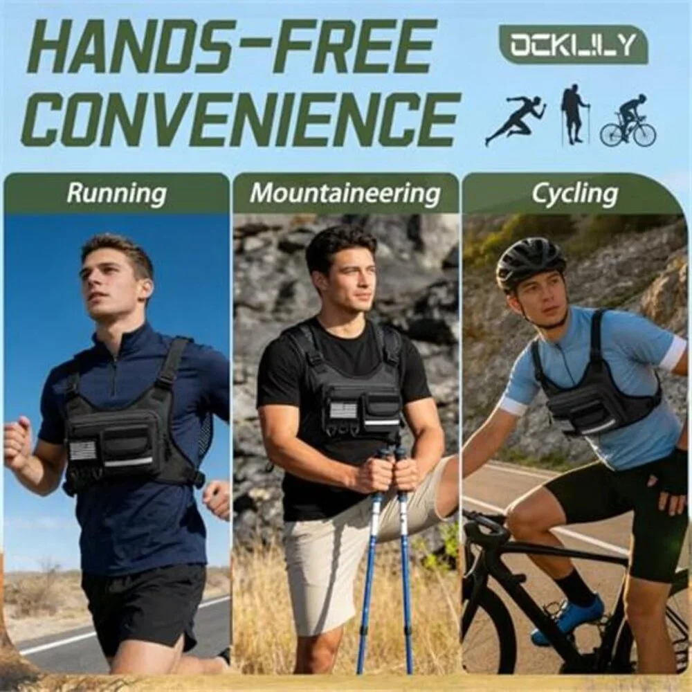 Chest Bag for Men Women Outdoor Sports Running Vest Bag